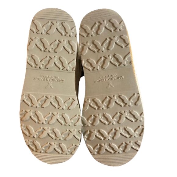 American Eagle Cream Suede Winter Boots Faux Shearling Mid-Calf sz. 7 - Picture 8 of 10